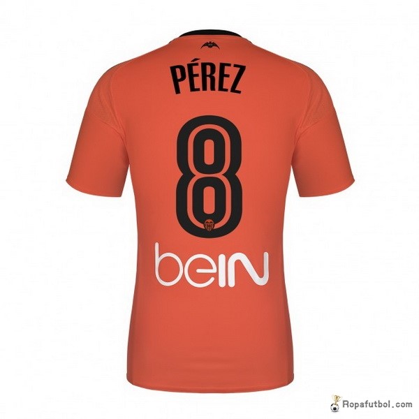 Camiseta Valencia Replica Tercera Ropa Perez 2016/17 Naranja